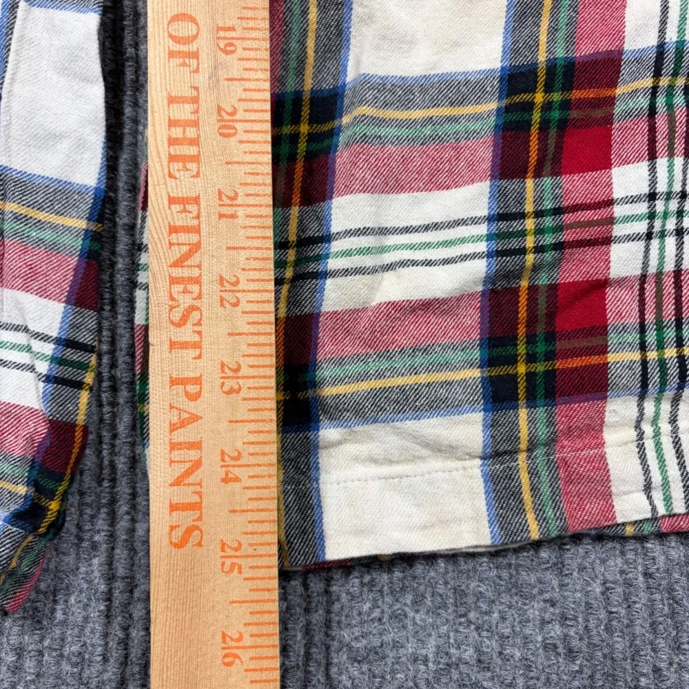 Old Navy Pajama Set Womens XXL Plaid Flannel Red White Match The Fam Sleepwear